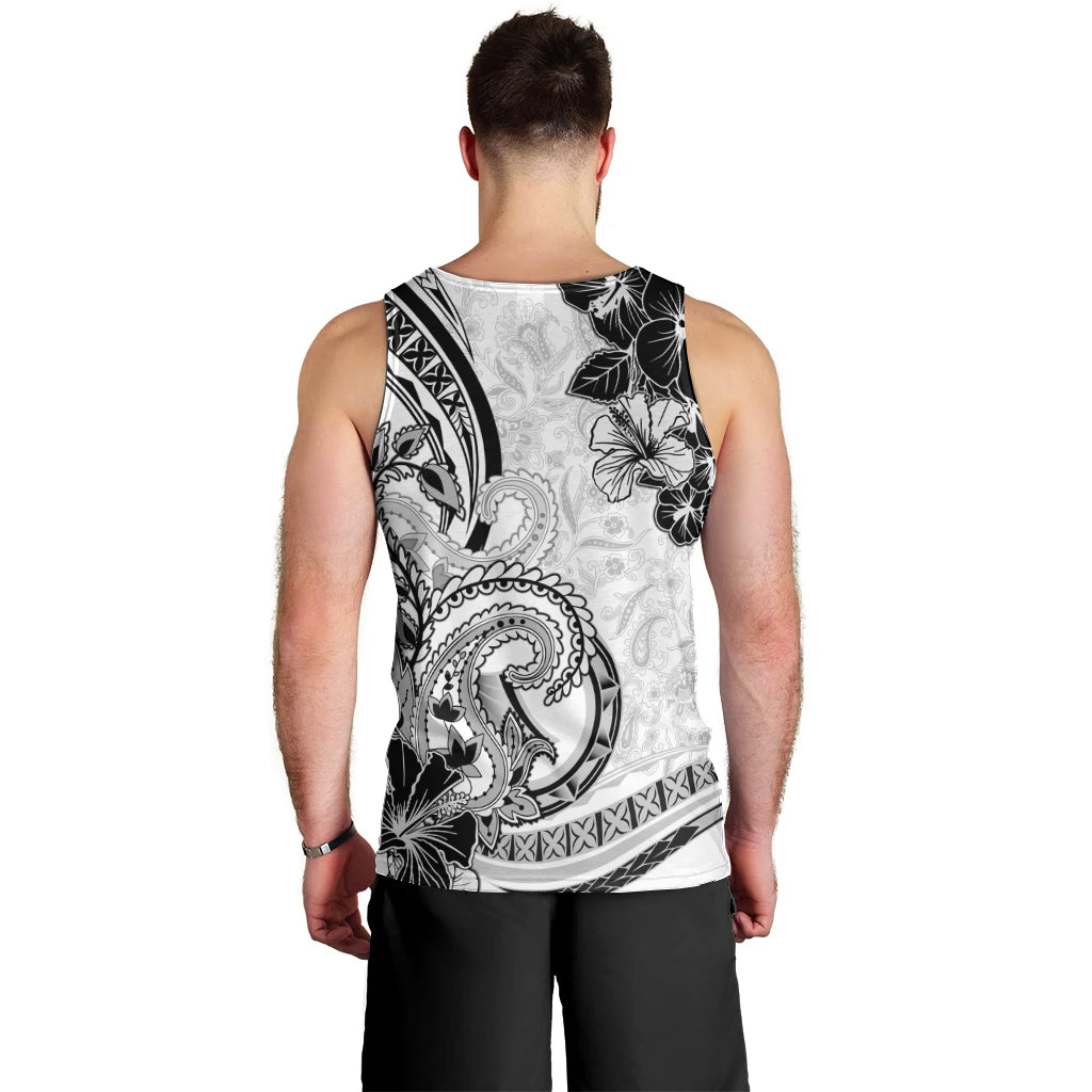 Polynesia Paisley Men Tank Top Mix White Polynesian Pattern LT05 - Polynesian Pride