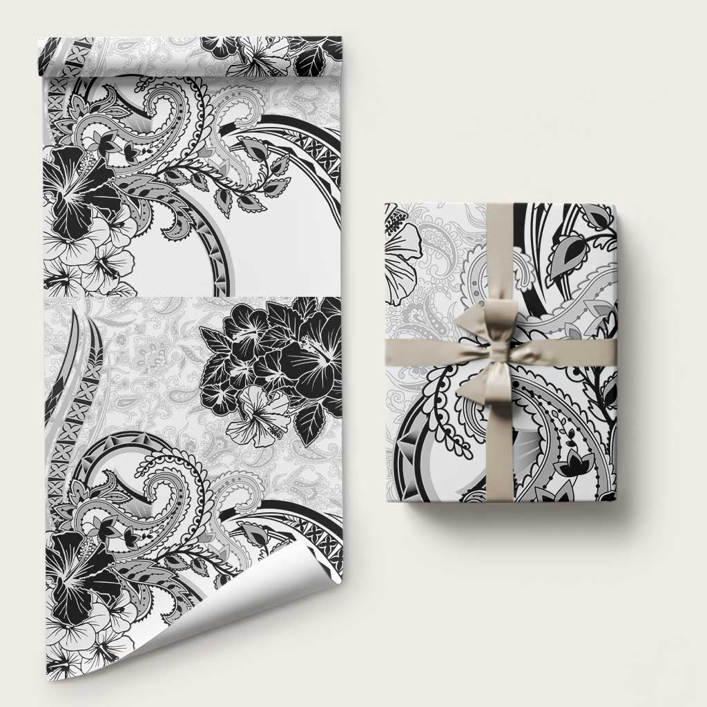 Polynesia Paisley Wrapping Paper Mix White Polynesian Pattern LT05 58" × 23" White - Polynesian Pride
