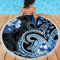 Polynesia Paisley Beach Blanket Mix Blue Polynesian Pattern