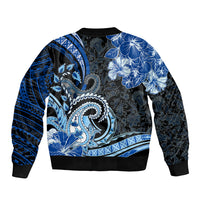 Polynesia Paisley Bomber Jacket Mix Blue Polynesian Pattern LT05 - Polynesian Pride