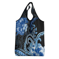 Polynesia Paisley Grocery Bag Mix Blue Polynesian Pattern