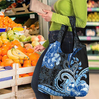 Polynesia Paisley Grocery Bag Mix Blue Polynesian Pattern