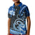 Polynesia Paisley Kid Polo Shirt Mix Blue Polynesian Pattern LT05 Kid Blue - Polynesian Pride