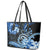 Polynesia Paisley Leather Tote Bag Mix Blue Polynesian Pattern