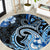 Polynesia Paisley Round Carpet Mix Blue Polynesian Pattern