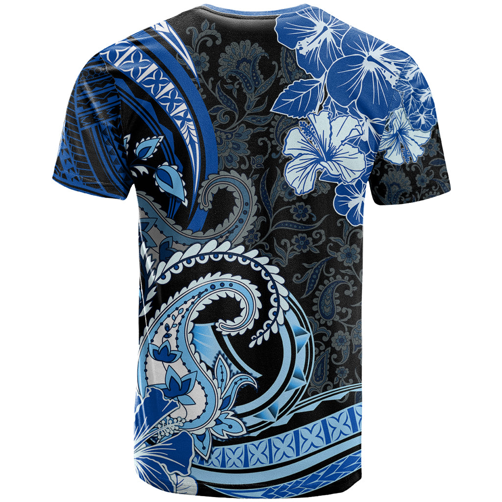 Polynesia Paisley T Shirt Mix Blue Polynesian Pattern LT05 - Polynesian Pride