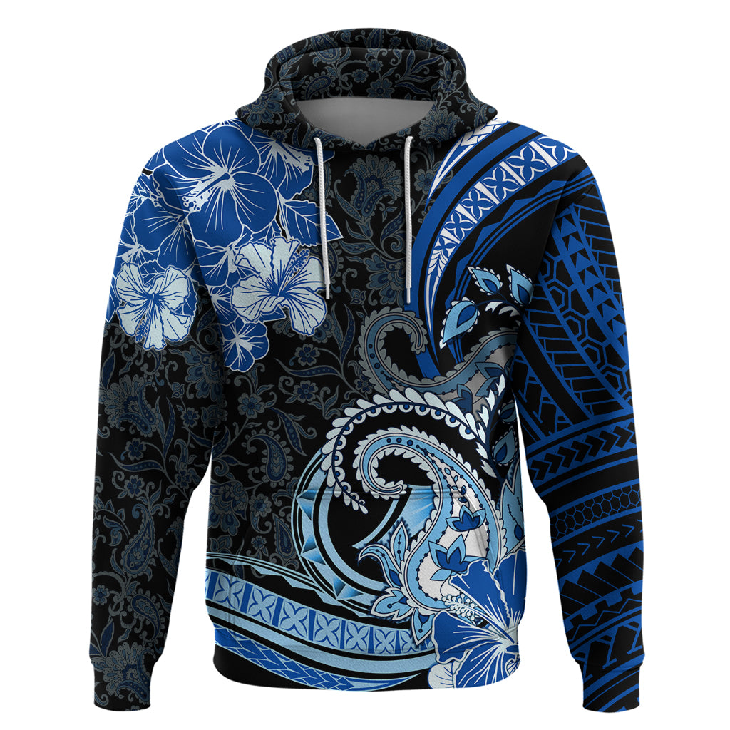 Polynesia Paisley Zip Hoodie Mix Blue Polynesian Pattern LT05 Pullover Hoodie Blue - Polynesian Pride