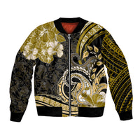 Polynesia Paisley Bomber Jacket Mix Gold Polynesian Pattern LT05 Unisex Gold - Polynesian Pride