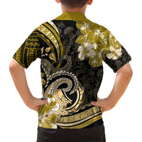 Polynesia Paisley Family Matching Puletasi and Hawaiian Shirt Mix Gold Polynesian Pattern LT05 - Polynesian Pride