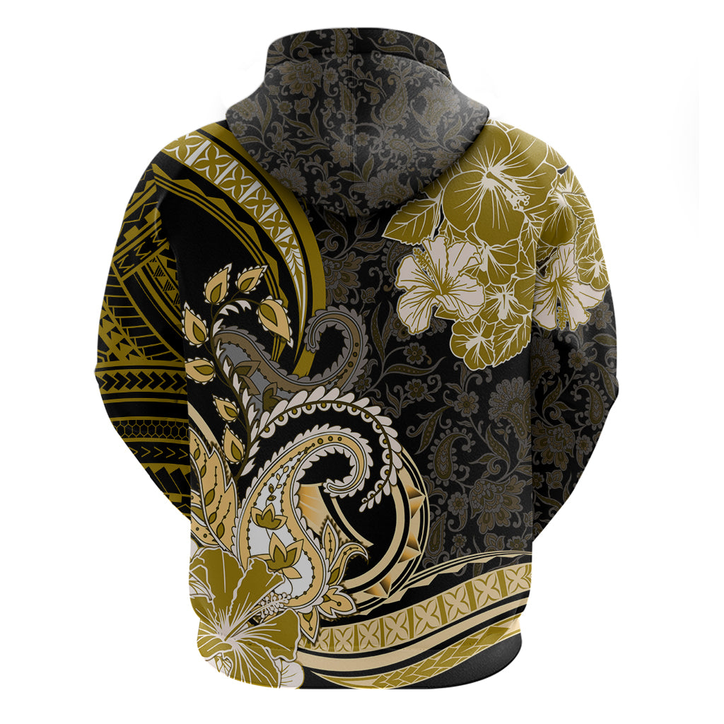 Polynesia Paisley Hoodie Mix Gold Polynesian Pattern LT05 - Polynesian Pride