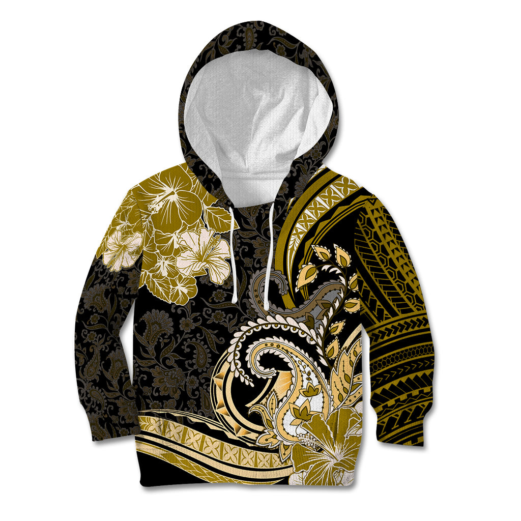Polynesia Paisley Kid Hoodie Mix Gold Polynesian Pattern LT05 Hoodie Gold - Polynesian Pride