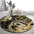 Polynesia Paisley Round Carpet Mix Gold Polynesian Pattern