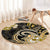 Polynesia Paisley Round Carpet Mix Gold Polynesian Pattern