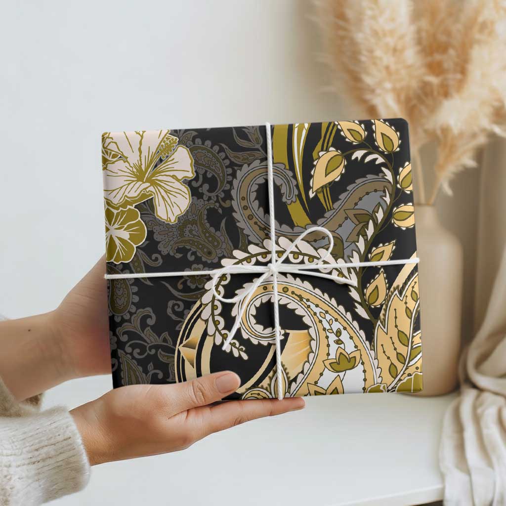 Polynesia Paisley Wrapping Paper Mix Gold Polynesian Pattern - Polynesian Pride