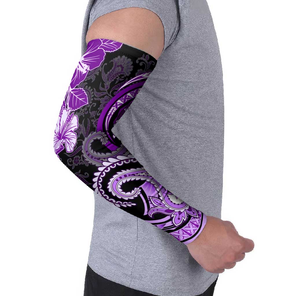 Polynesia Paisley Arm Sleeves Mix Purple Polynesian Pattern - Polynesian Pride
