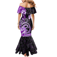 Polynesia Paisley Family Matching Mermaid Dress and Hawaiian Shirt Mix Purple Polynesian Pattern LT05 - Polynesian Pride