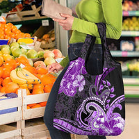 Polynesia Paisley Grocery Bag Mix Purple Polynesian Pattern