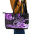 Polynesia Paisley Leather Tote Bag Mix Purple Polynesian Pattern