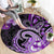 Polynesia Paisley Round Carpet Mix Purple Polynesian Pattern