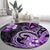 Polynesia Paisley Round Carpet Mix Purple Polynesian Pattern