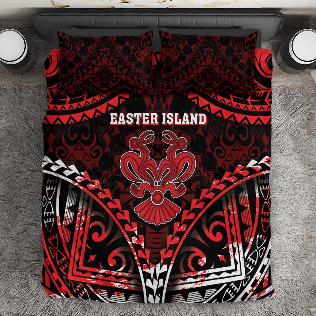 Easter Island Bedding Set Polynesian Pattern Emblem LT05 Black - Polynesian Pride