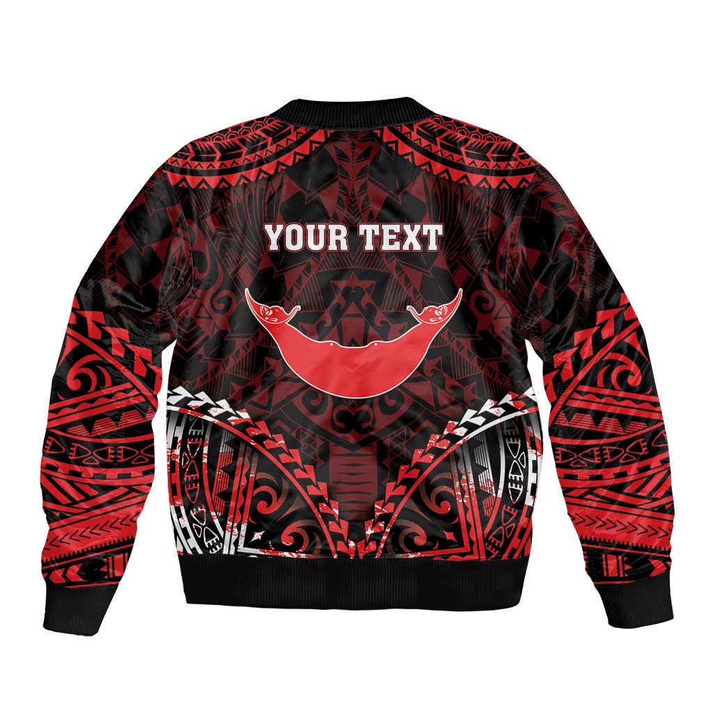Personalised Easter Island Bomber Jacket Polynesian Pattern Emblem LT05 - Polynesian Pride