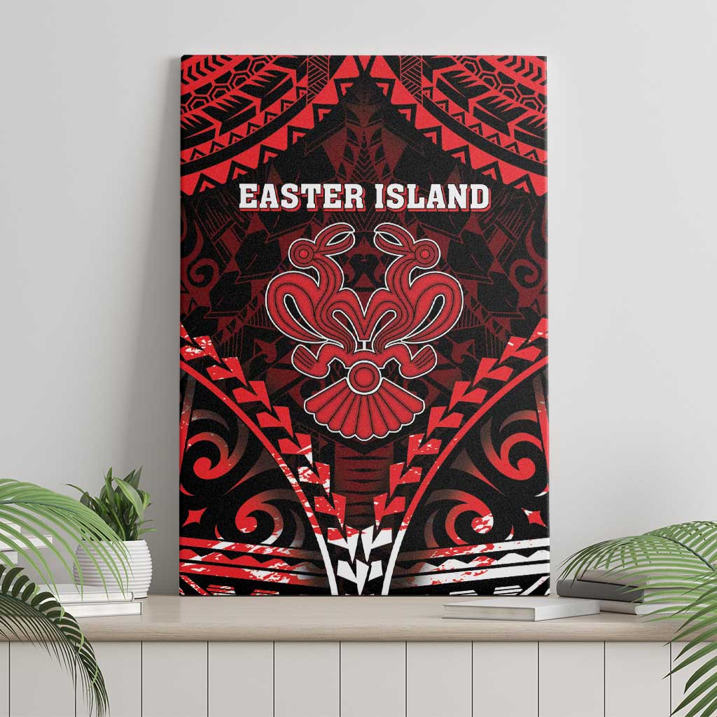Easter Island Canvas Wall Art Polynesian Pattern Emblem