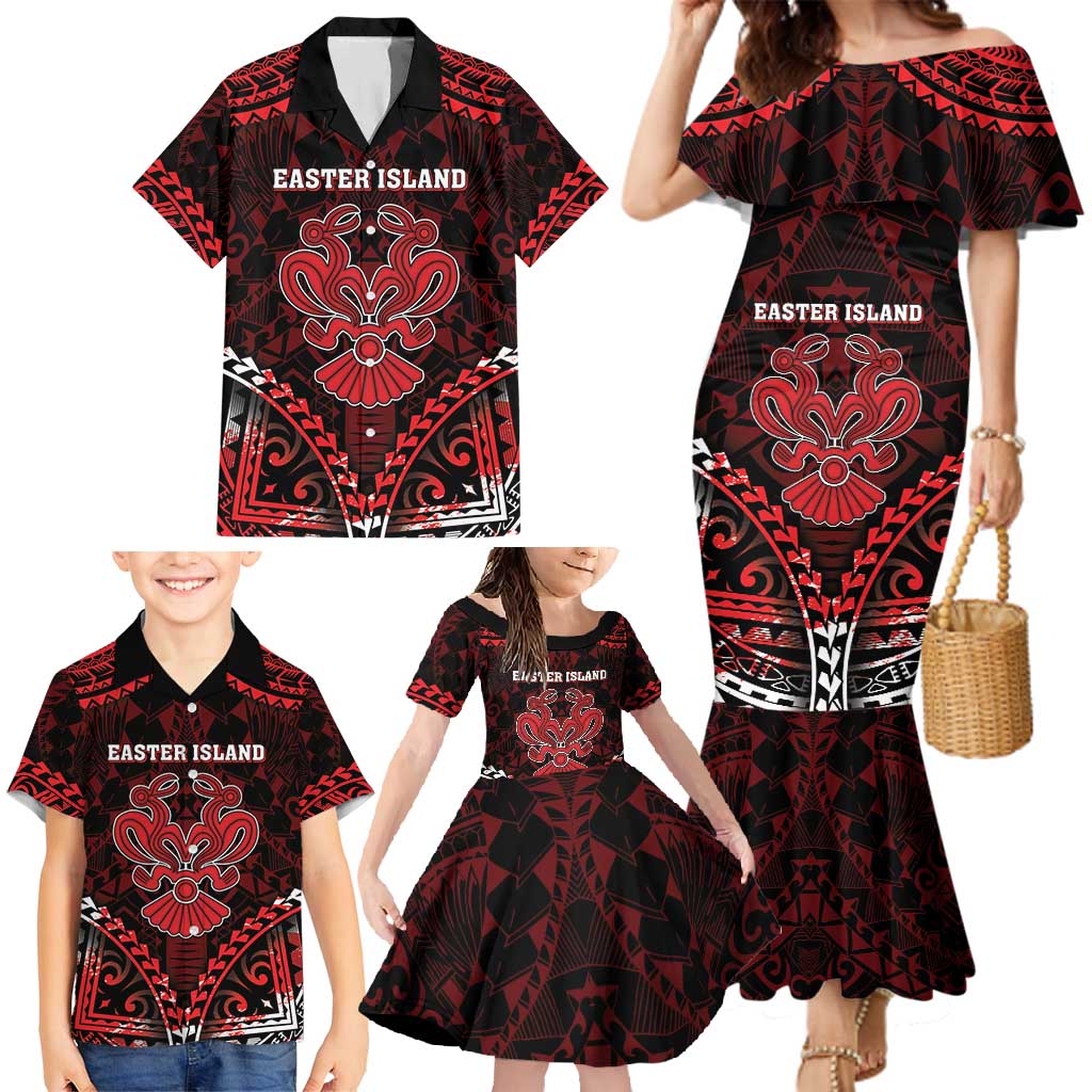 Personalised Easter Island Family Matching Mermaid Dress and Hawaiian Shirt Polynesian Pattern Emblem LT05 - Polynesian Pride