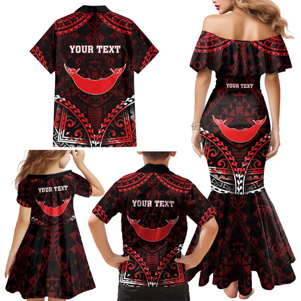 Personalised Easter Island Family Matching Mermaid Dress and Hawaiian Shirt Polynesian Pattern Emblem LT05 - Polynesian Pride