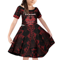 Personalised Easter Island Family Matching Off Shoulder Short Dress and Hawaiian Shirt Polynesian Pattern Emblem