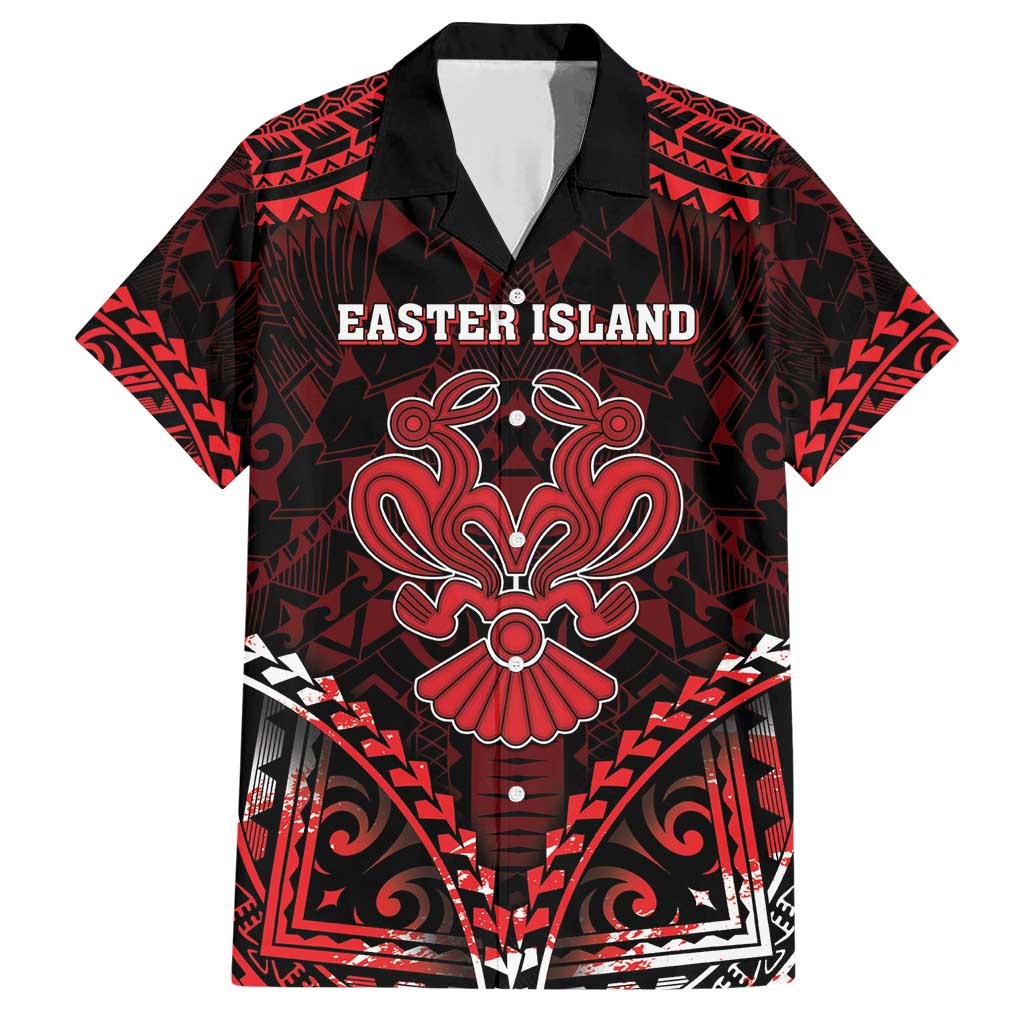 Personalised Easter Island Family Matching Short Sleeve Bodycon Dress and Hawaiian Shirt Polynesian Pattern Emblem LT05 Dad's Shirt - Short Sleeve Black - Polynesian Pride