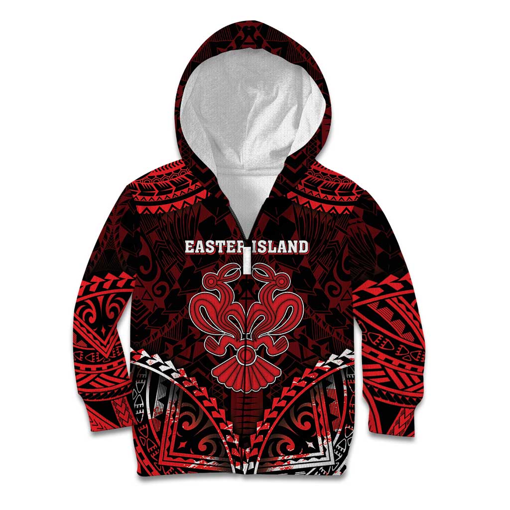 Personalised Easter Island Kid Hoodie Polynesian Pattern Emblem