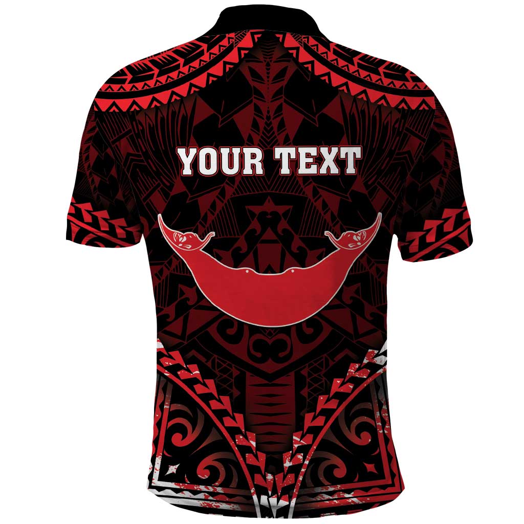 Personalised Easter Island Polo Shirt Polynesian Pattern Emblem