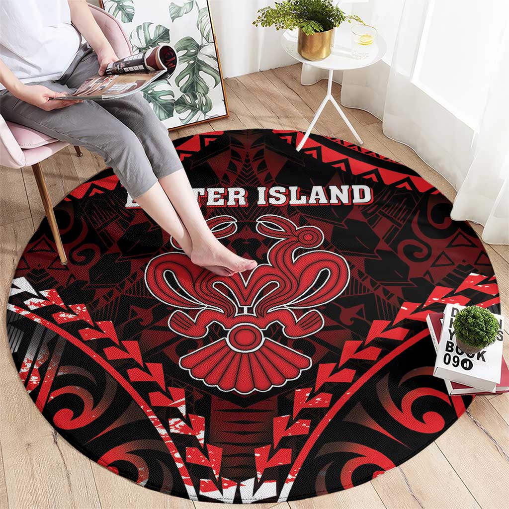 Easter Island Round Carpet Polynesian Pattern Emblem LT05 - Polynesian Pride