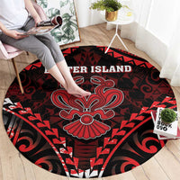 Easter Island Round Carpet Polynesian Pattern Emblem LT05 - Polynesian Pride