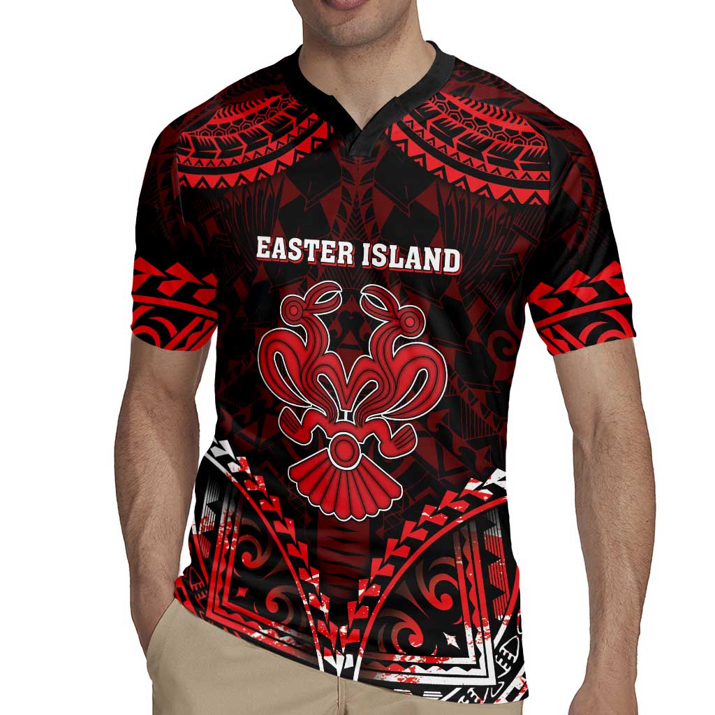 Personalised Easter Island Rugby Jersey Polynesian Pattern Emblem LT05 - Polynesian Pride
