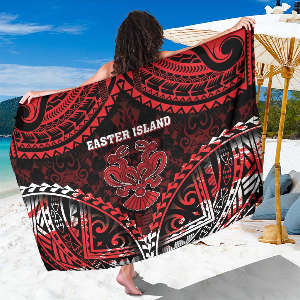 Easter Island Sarong Polynesian Pattern Emblem LT05 One Size 44 x 66 inches Black - Polynesian Pride