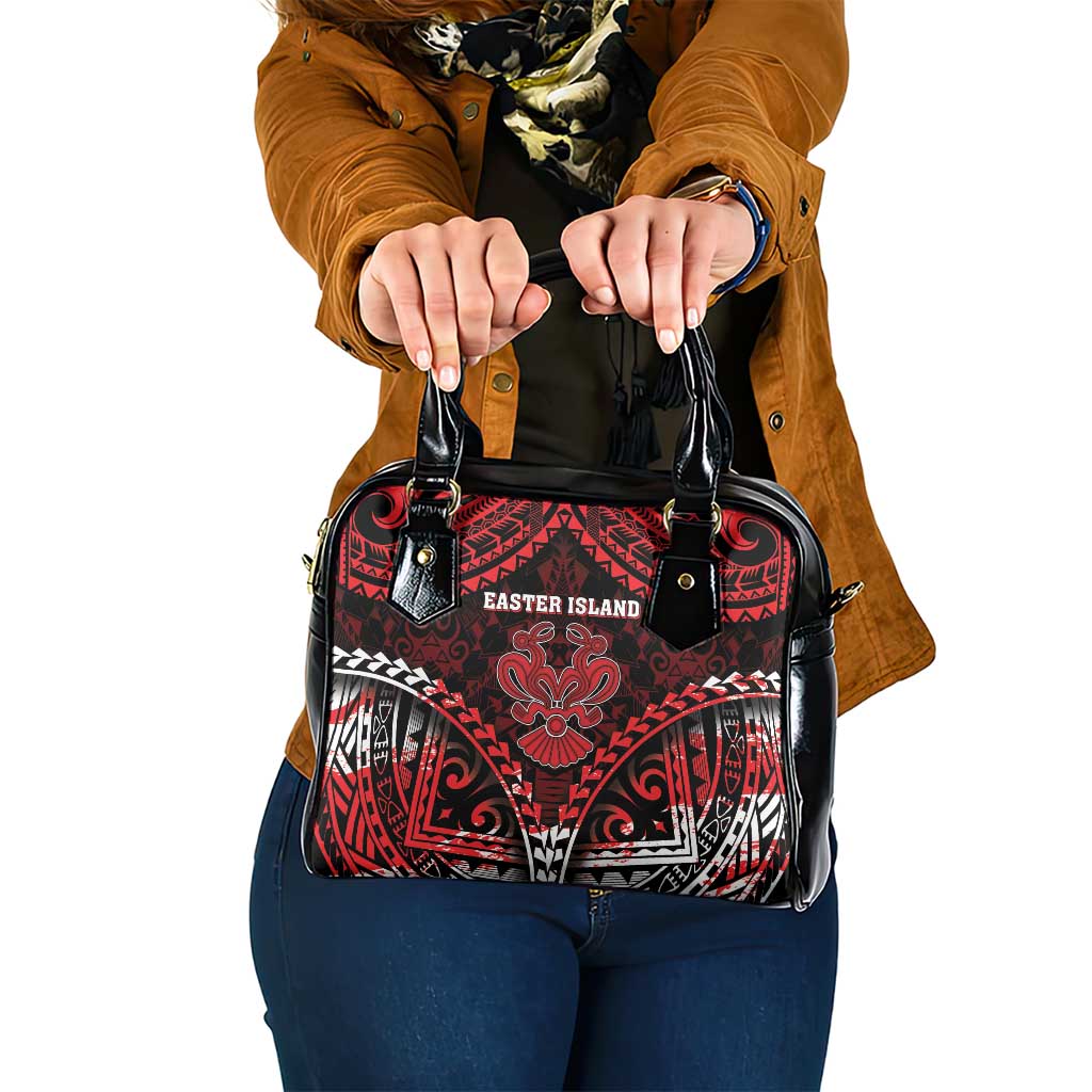 Easter Island Shoulder Handbag Polynesian Pattern Emblem LT05 One Size Black - Polynesian Pride