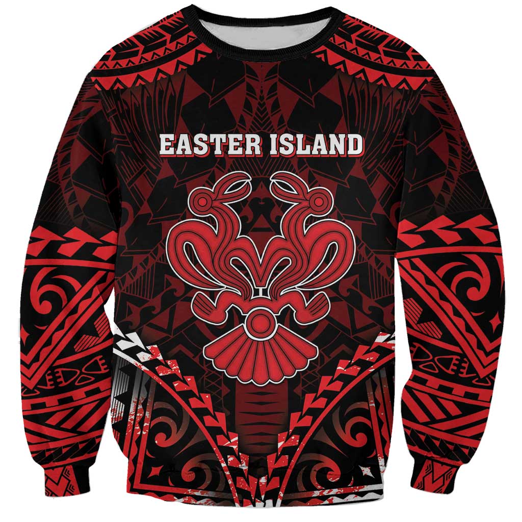Personalised Easter Island Sweatshirt Polynesian Pattern Emblem