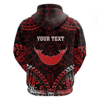 Personalised Easter Island Zip Hoodie Polynesian Pattern Emblem LT05 - Polynesian Pride