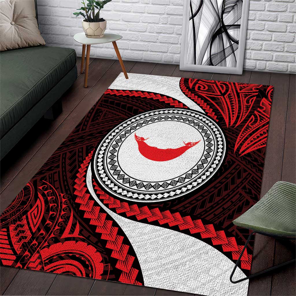 Easter Island Area Rug Moai Statues Polynesian Style