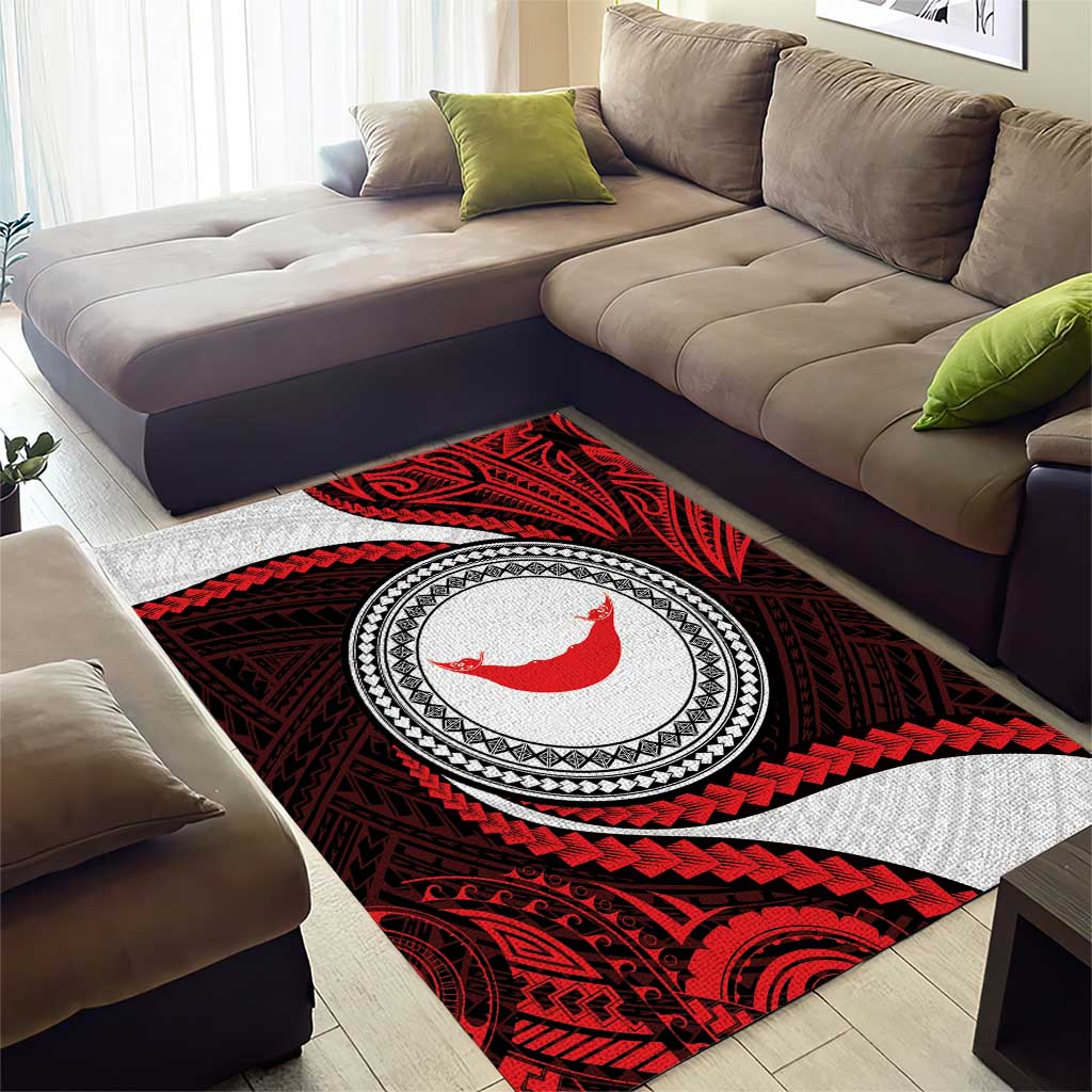 Easter Island Area Rug Moai Statues Polynesian Style