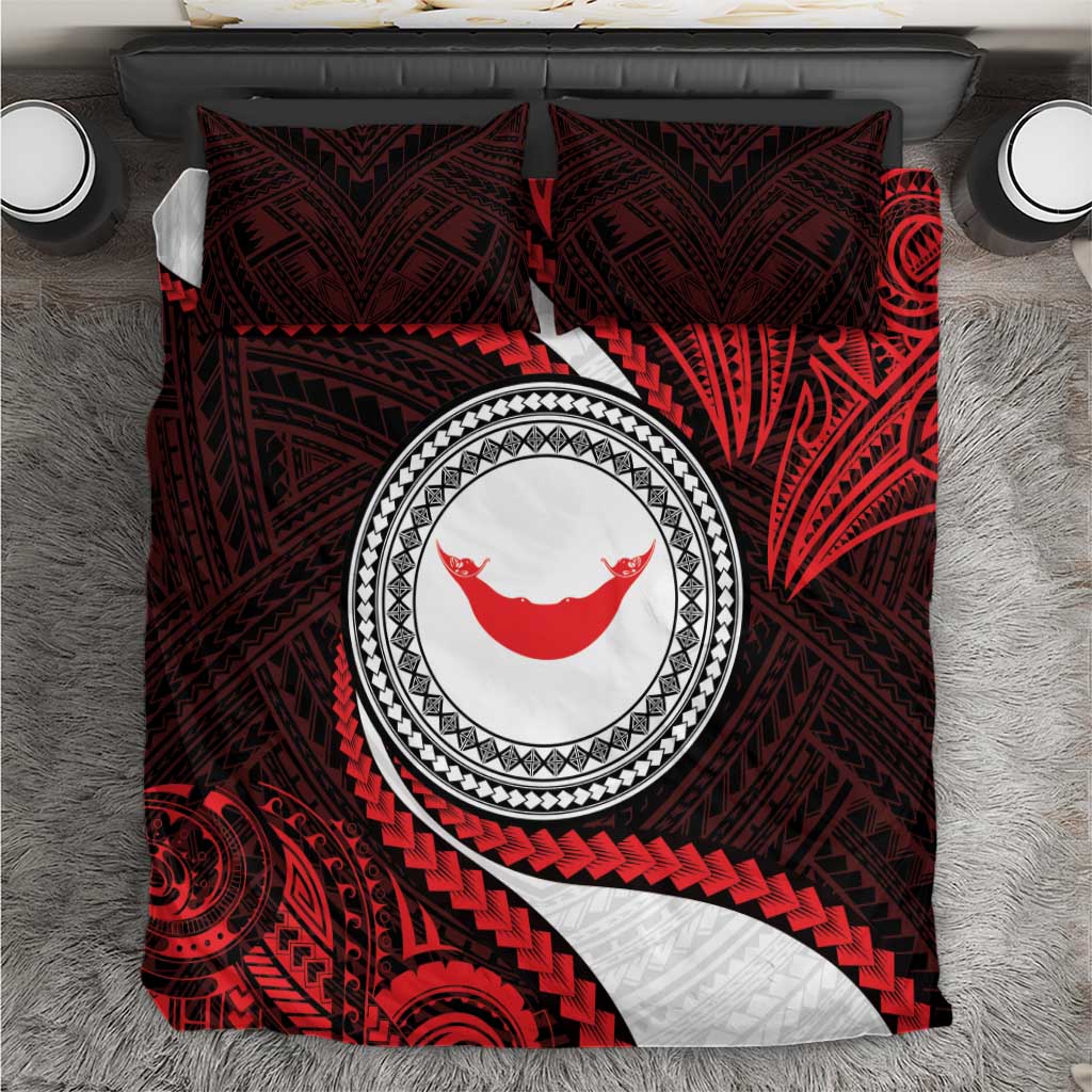 Easter Island Bedding Set Moai Statues Polynesian Style LT05 Red - Polynesian Pride