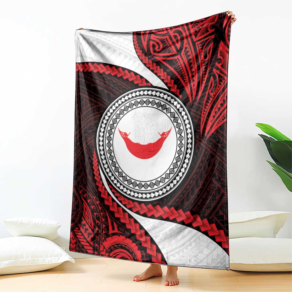 Easter Island Blanket Moai Statues Polynesian Style