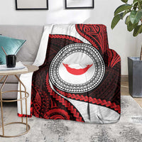 Easter Island Blanket Moai Statues Polynesian Style