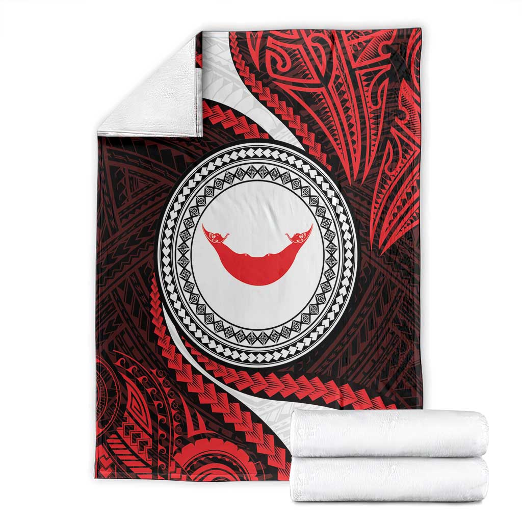 Easter Island Blanket Moai Statues Polynesian Style