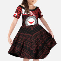 Easter Island Family Matching Off Shoulder Maxi Dress and Hawaiian Shirt Moai Statues Polynesian Style