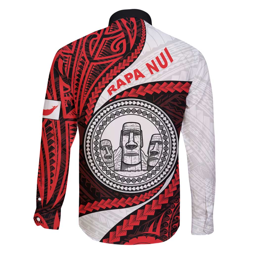 Easter Island Family Matching Off Shoulder Maxi Dress and Hawaiian Shirt Moai Statues Polynesian Style