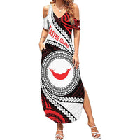 Easter Island Family Matching Summer Maxi Dress and Hawaiian Shirt Moai Statues Polynesian Style