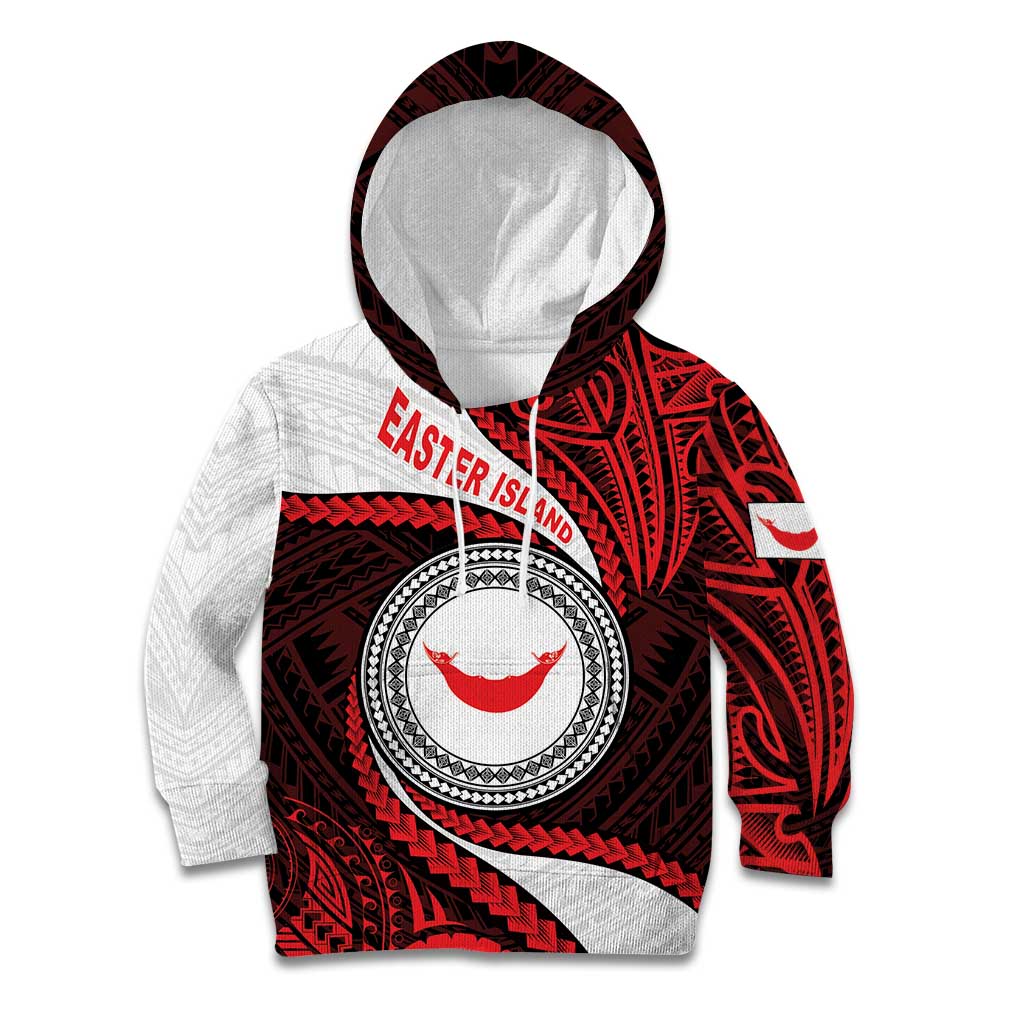 Easter Island Kid Hoodie Moai Statues Polynesian Style